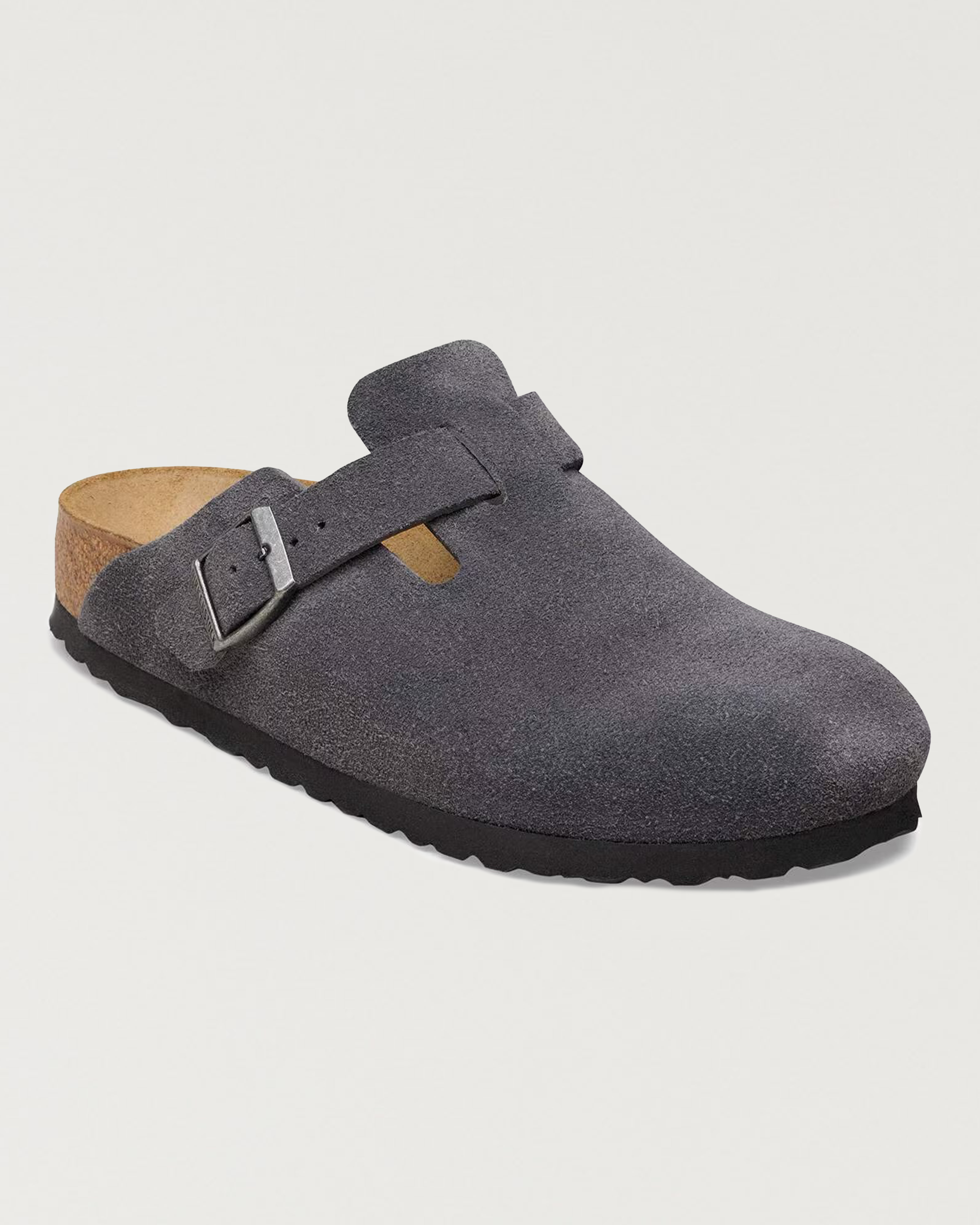 birkenstock - boston suede leather - charcoal