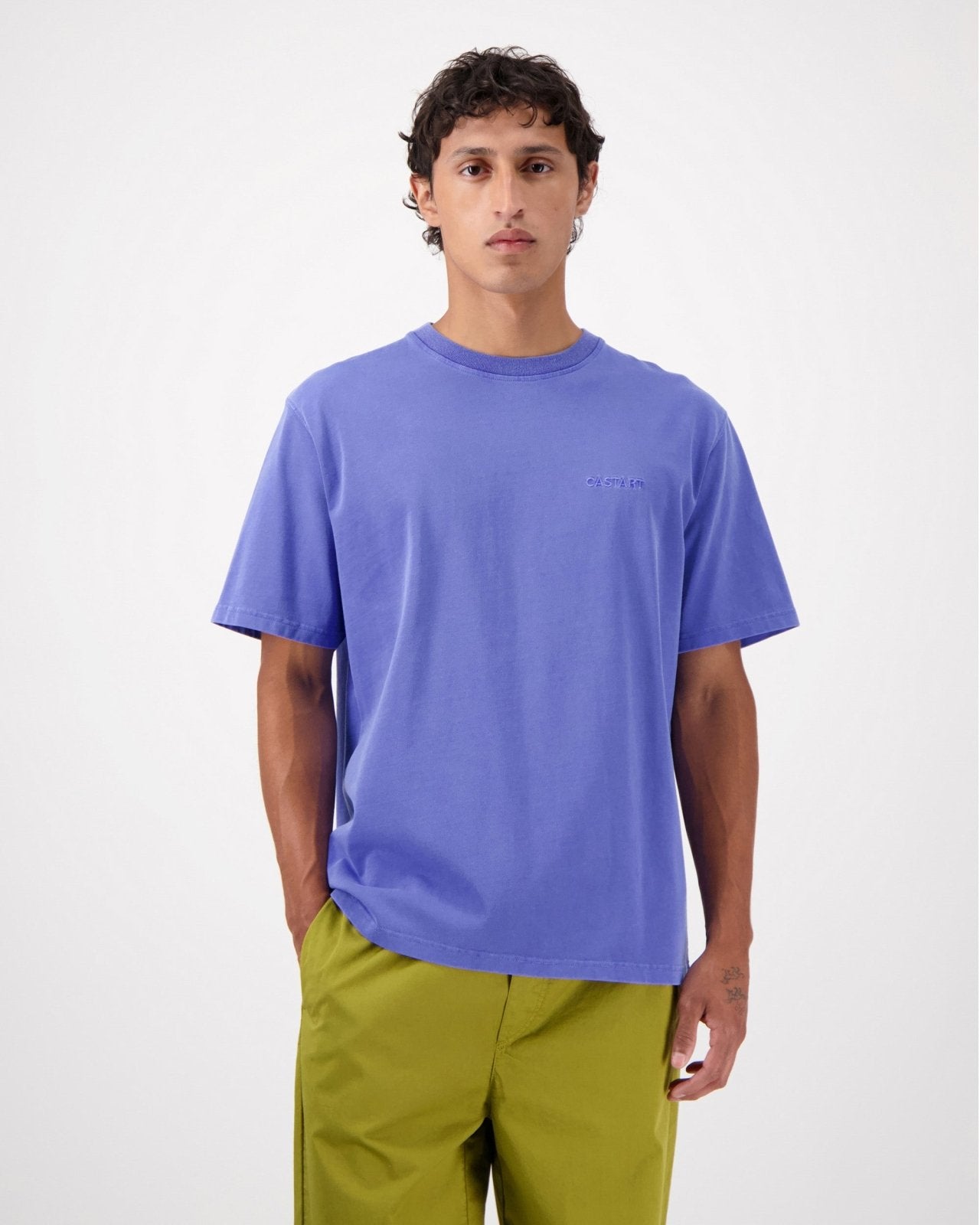 stonewash tee - cobalt - Castart