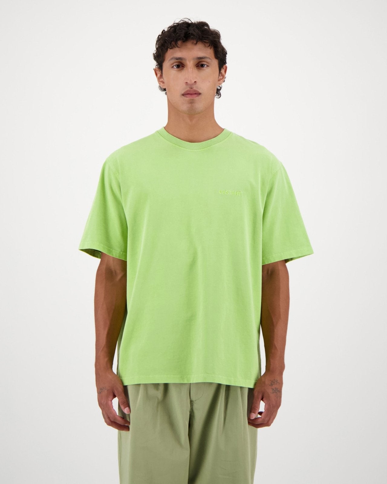stonewash tee - green - Castart