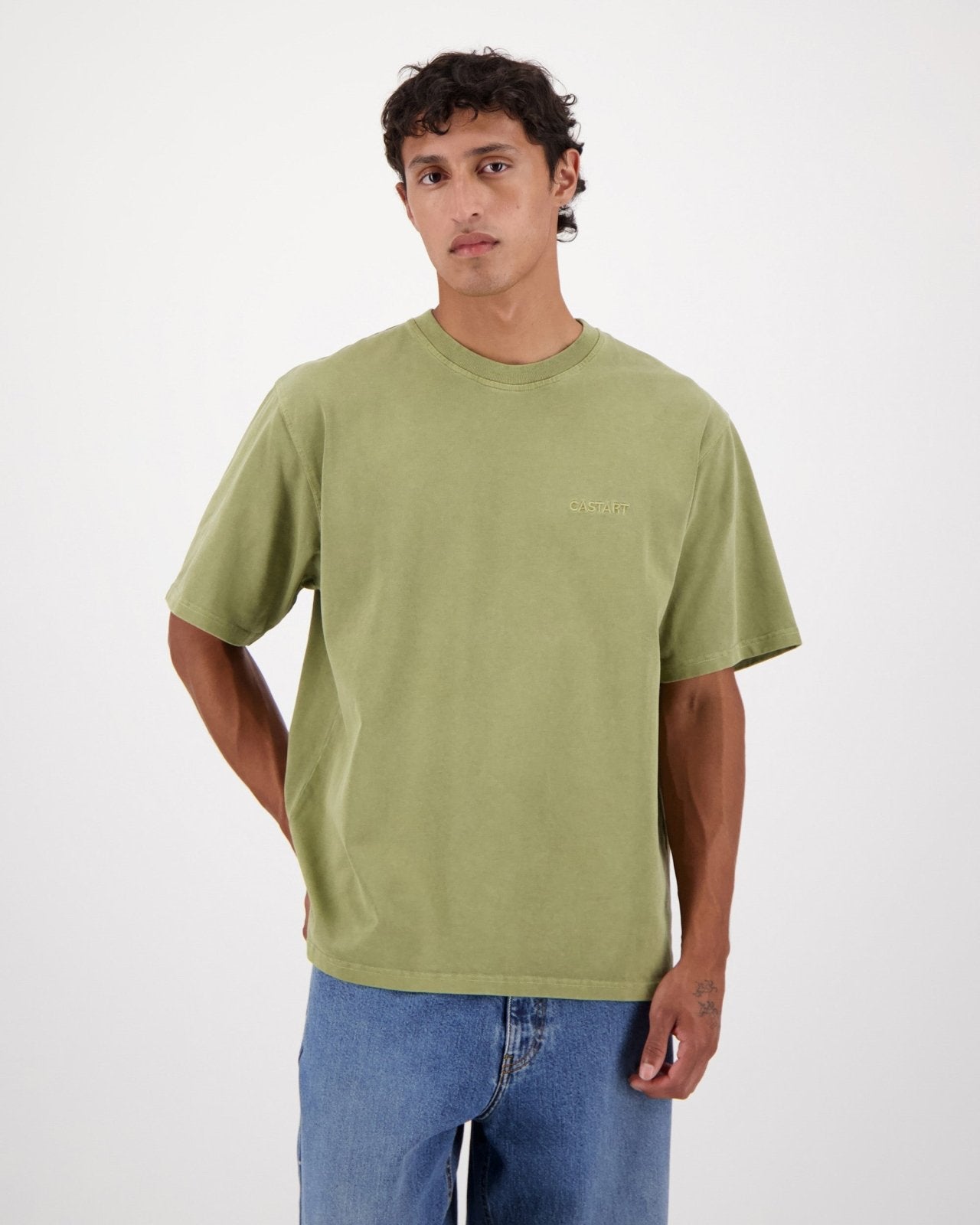 stonewash tee - khaki - Castart