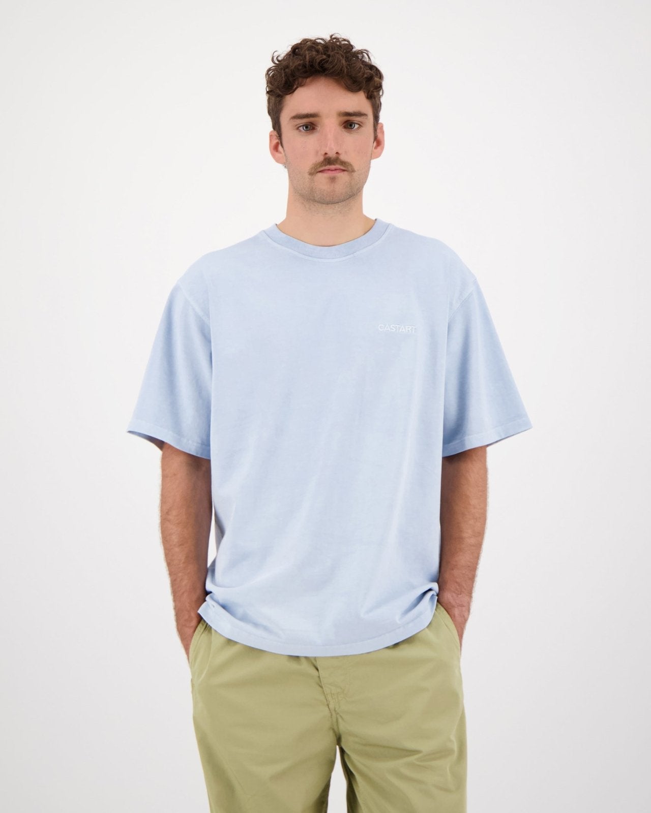 stonewash tee - light blue - Castart