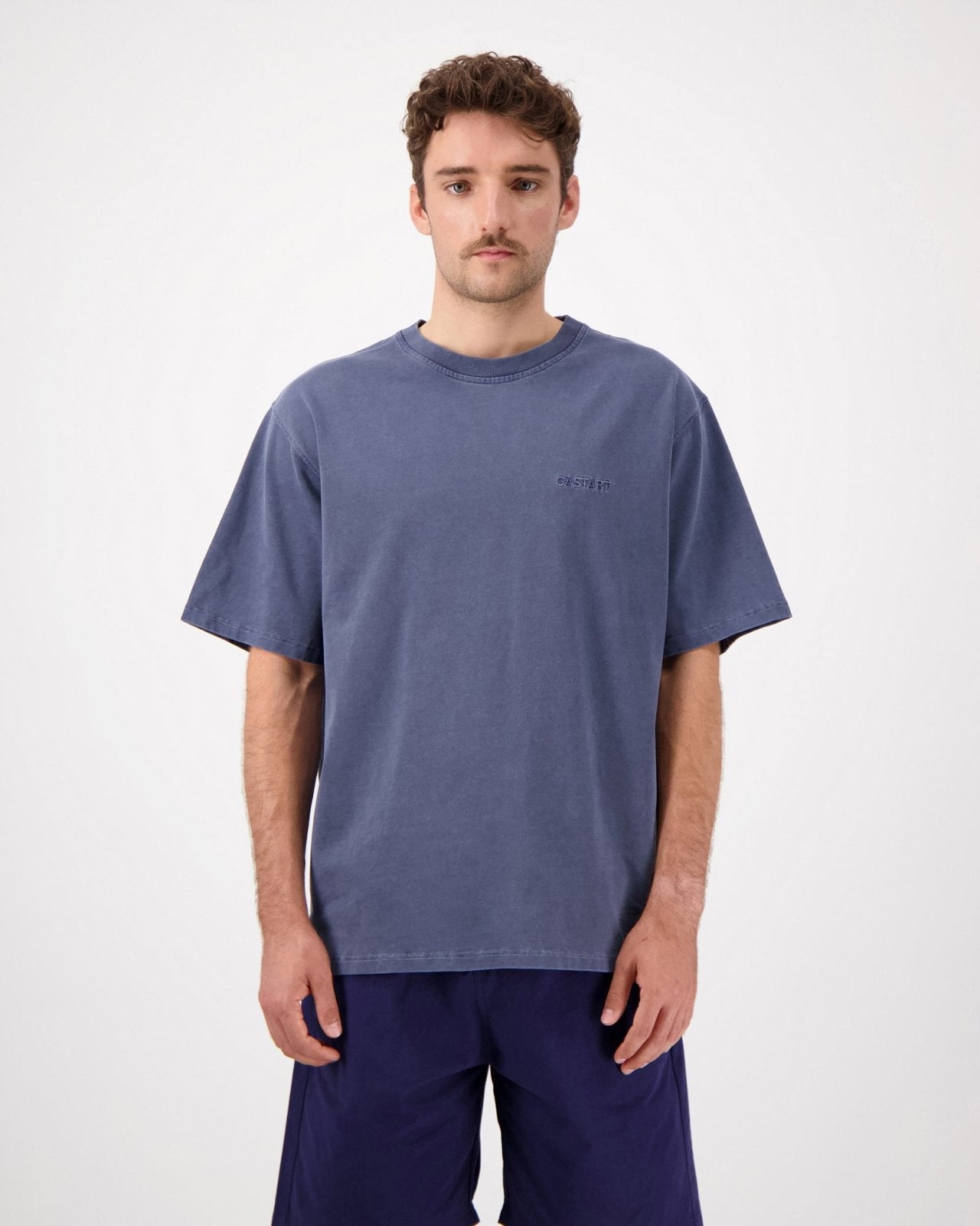 stonewash tee - navy - Castart