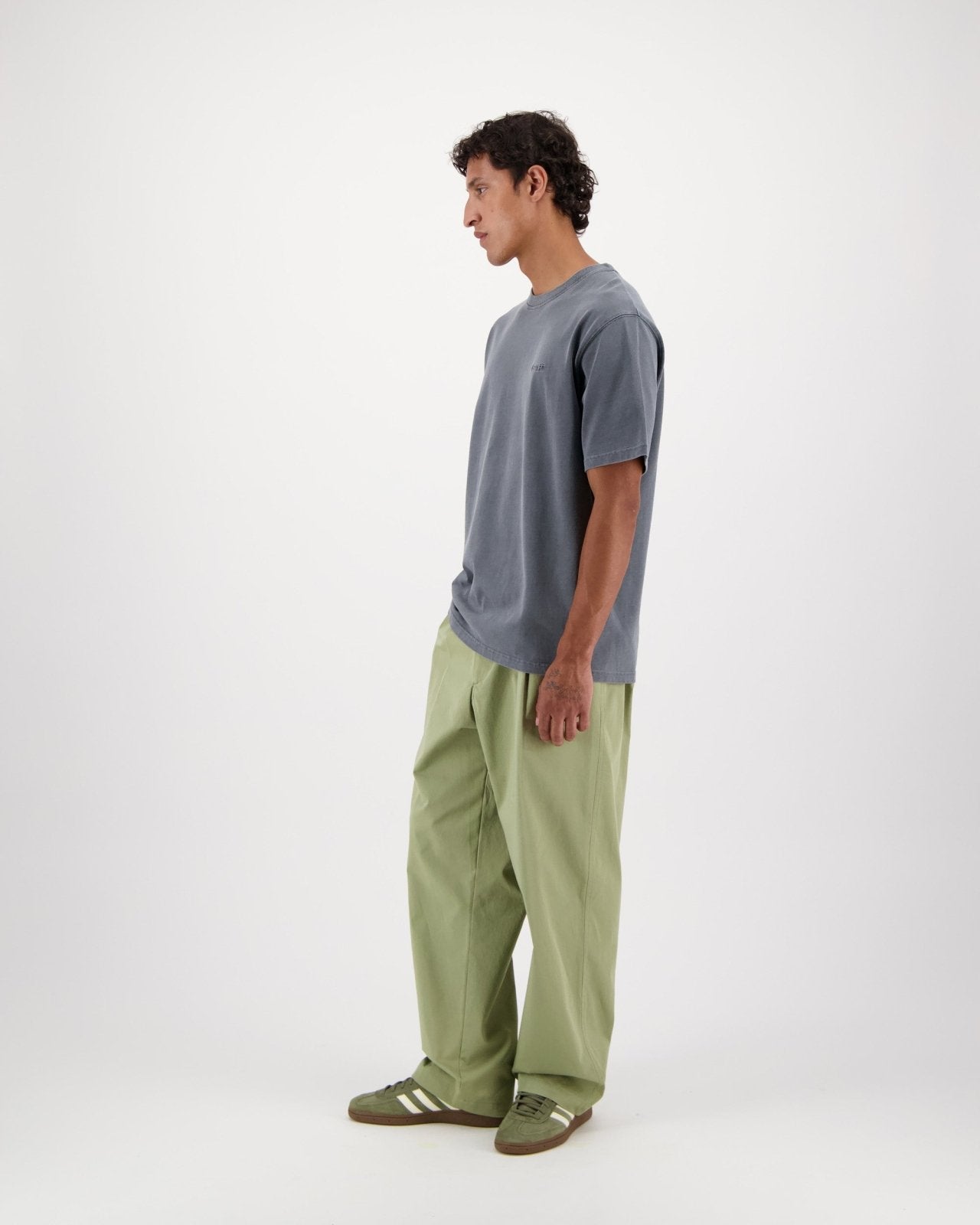 stonewash tee - washed black - Castart