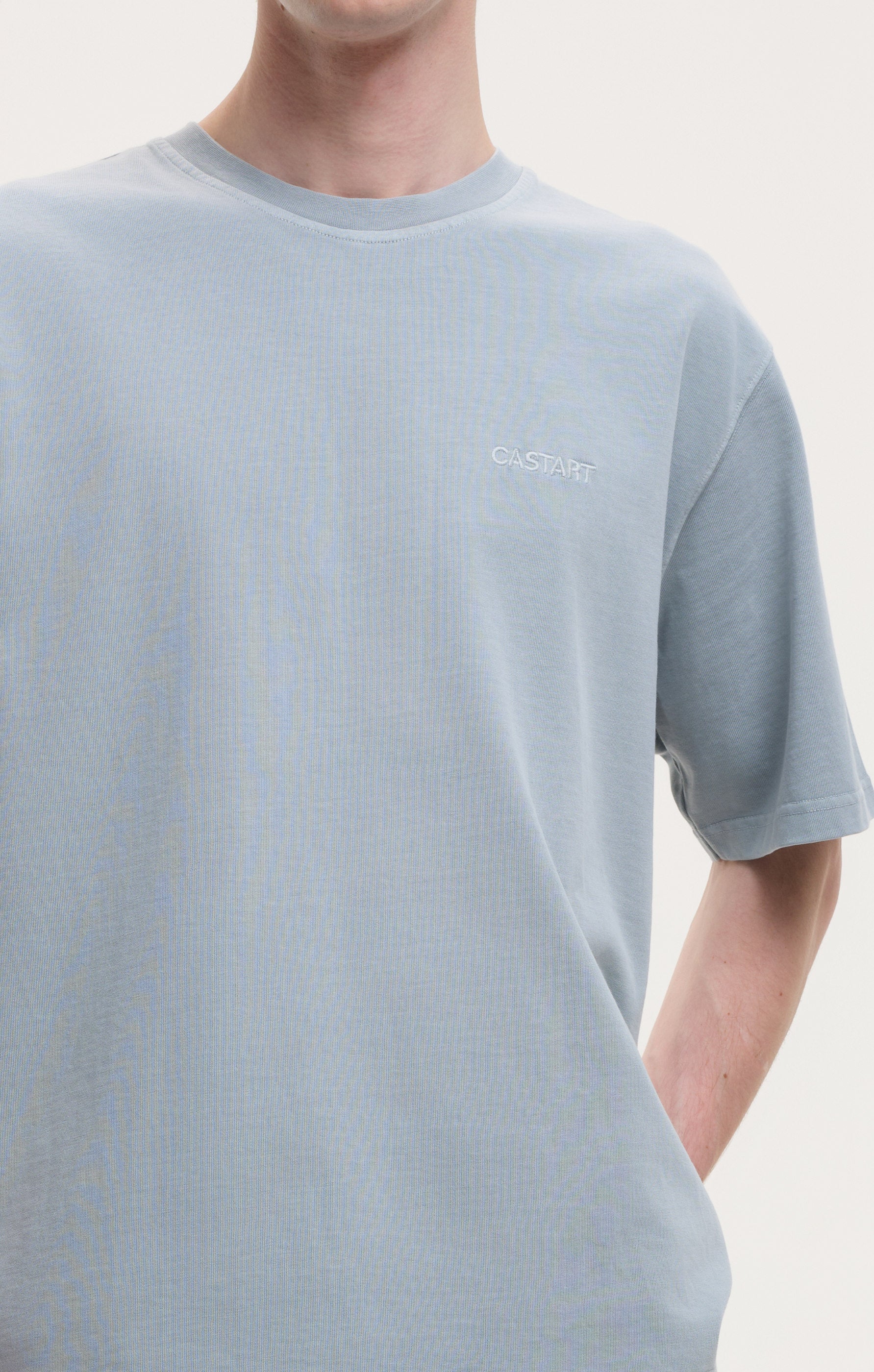 stonewashed tee - light blue