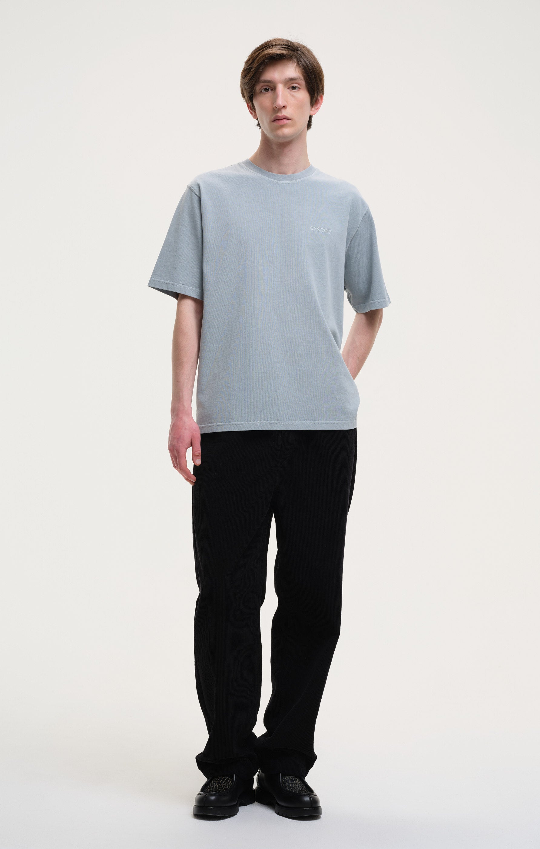 stonewashed tee - light blue