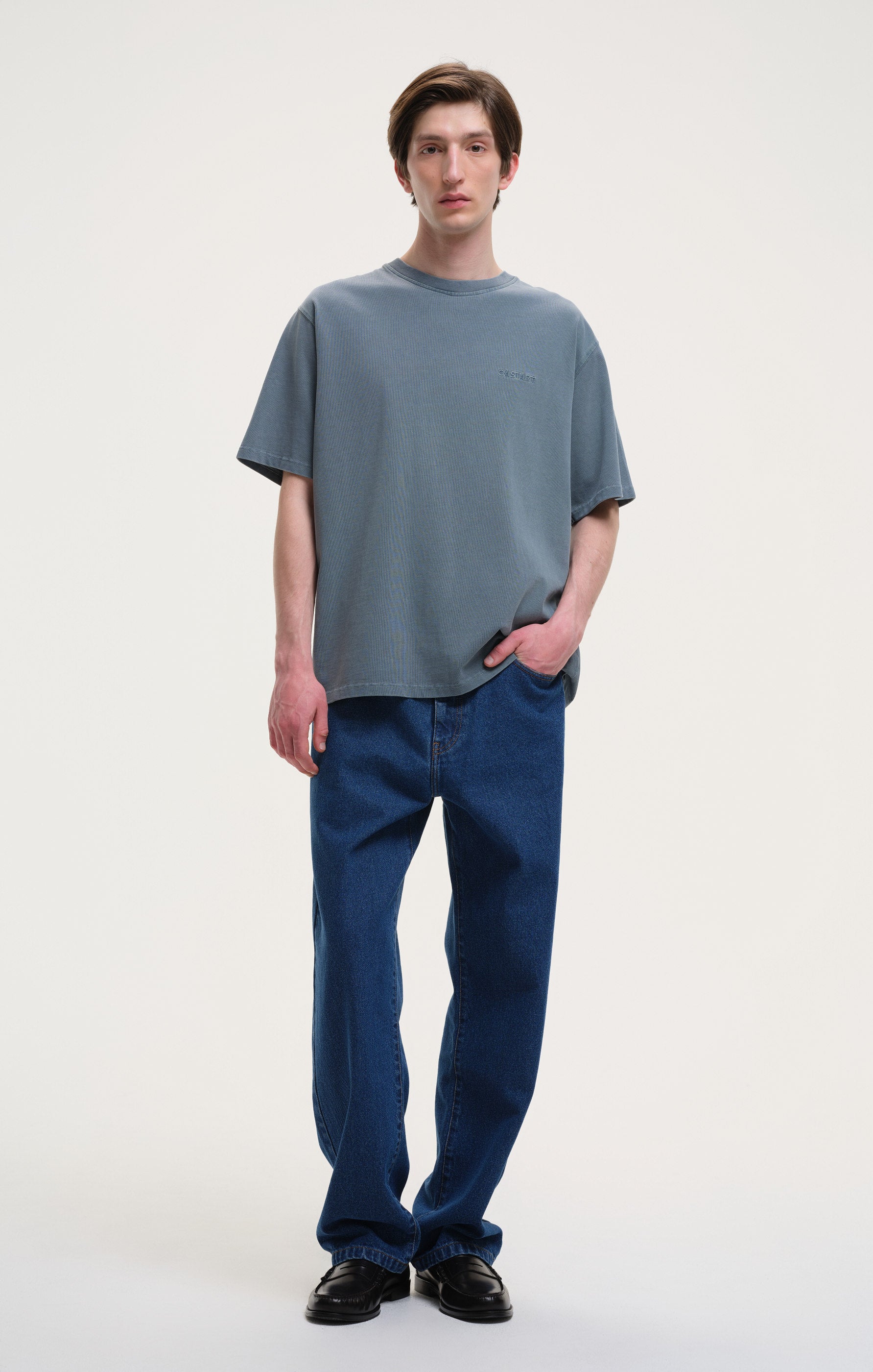 stonewashed tee - dark green