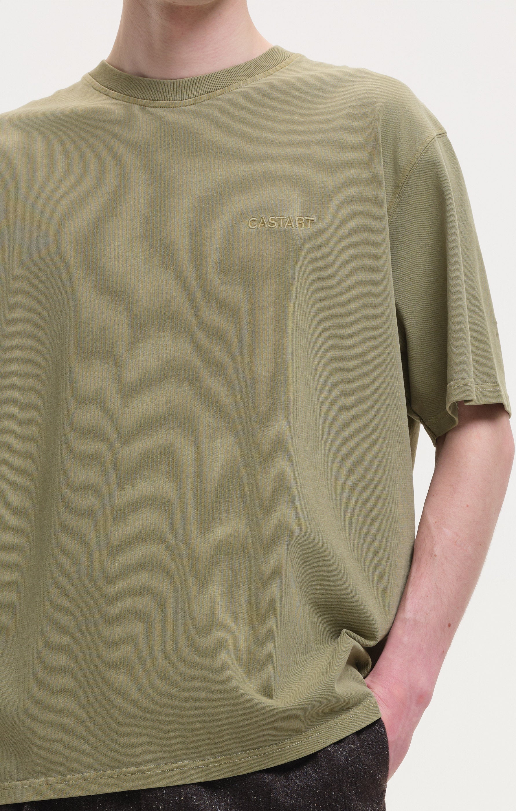 stonewashed tee - khaki