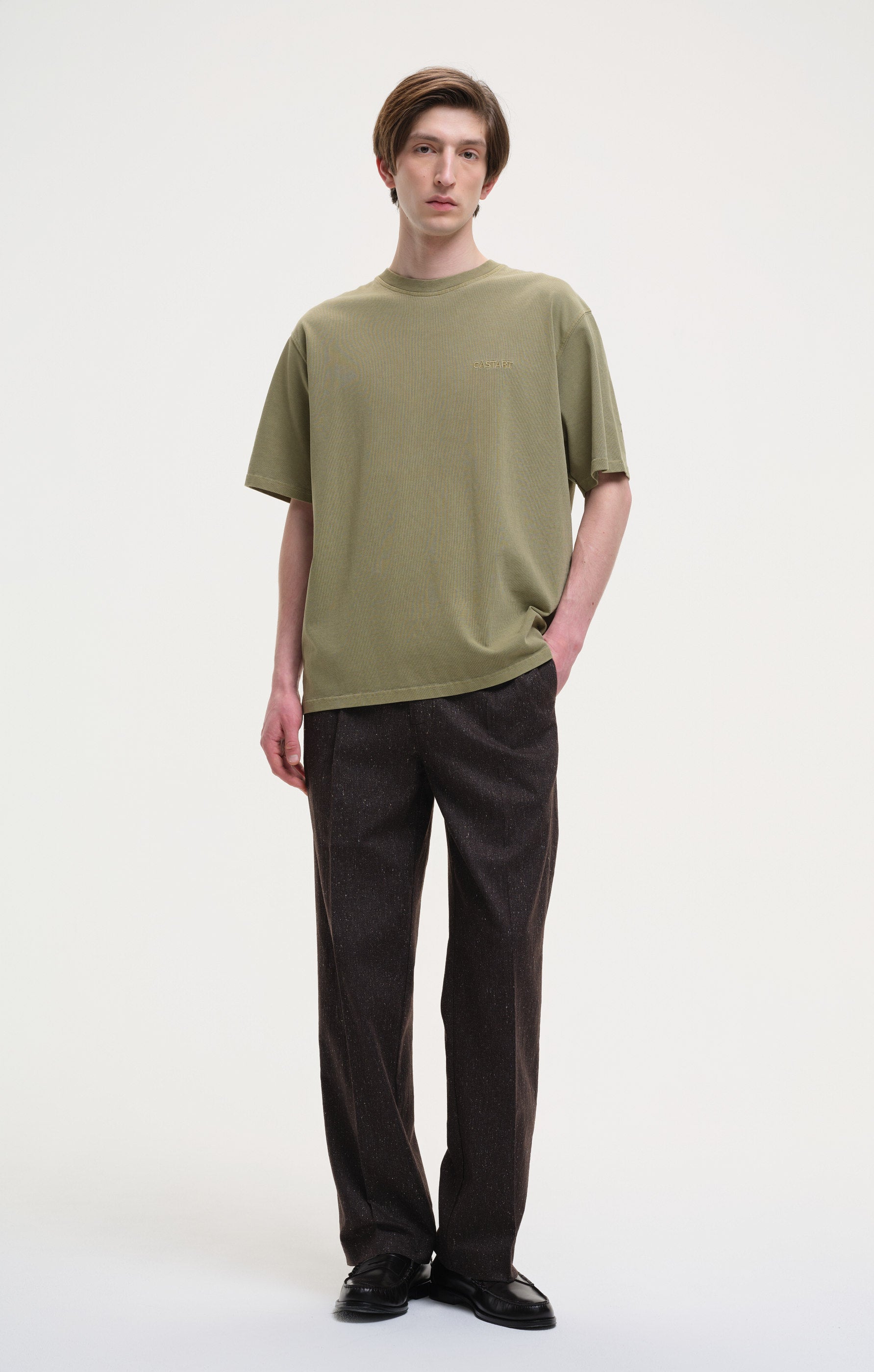 stonewashed tee - khaki