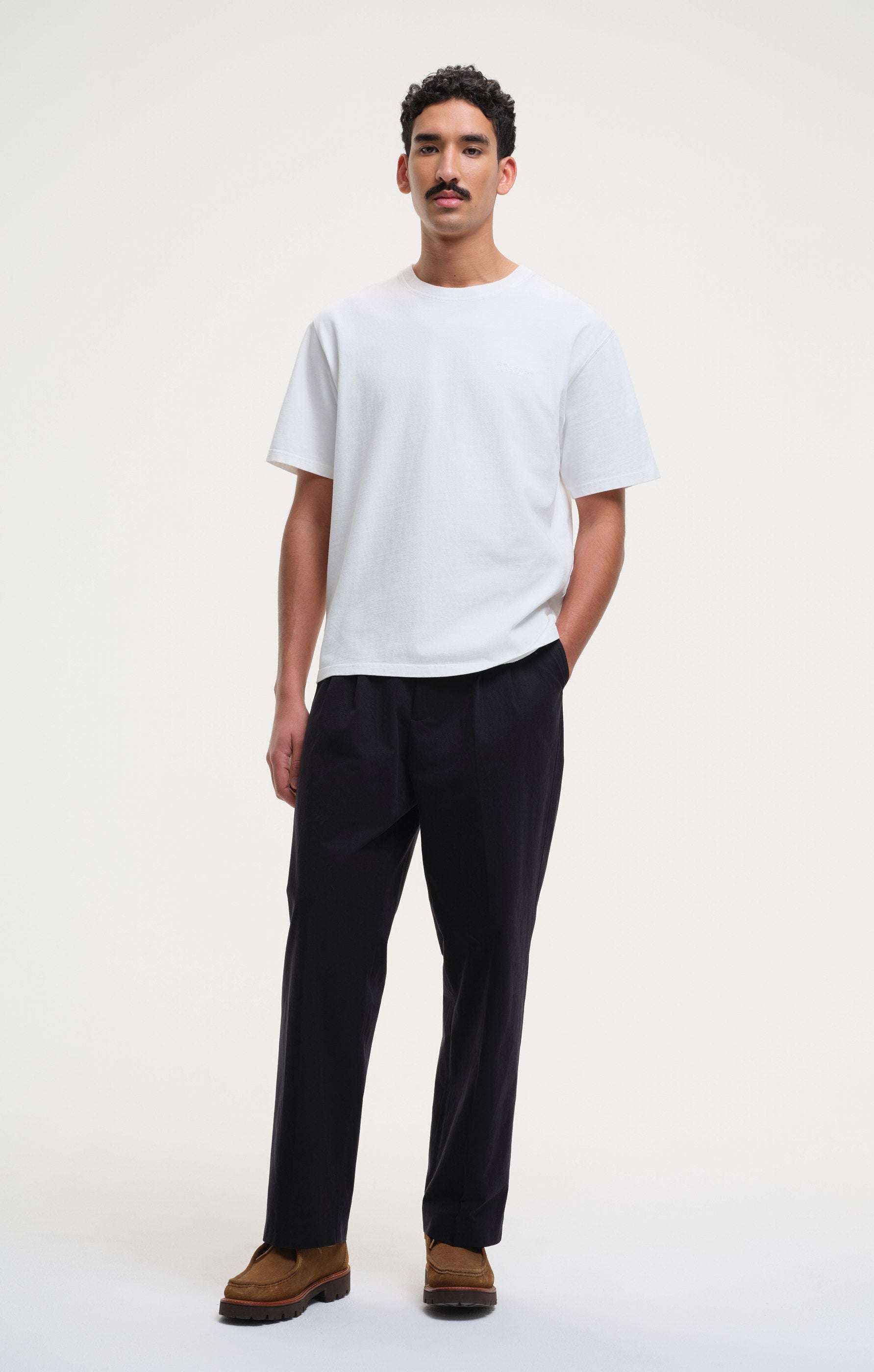 stonewashed tee - white