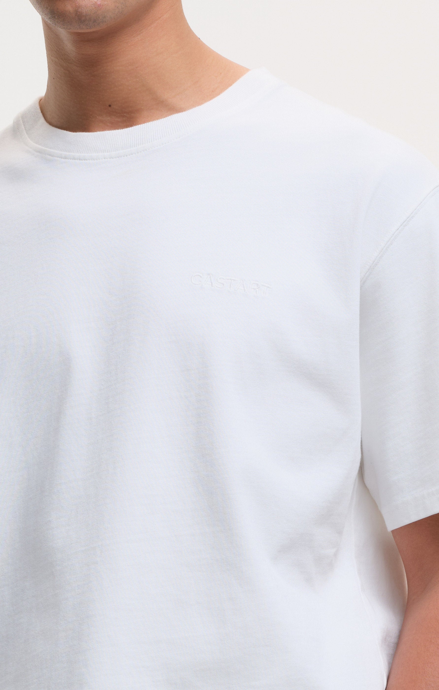 stonewashed tee - white