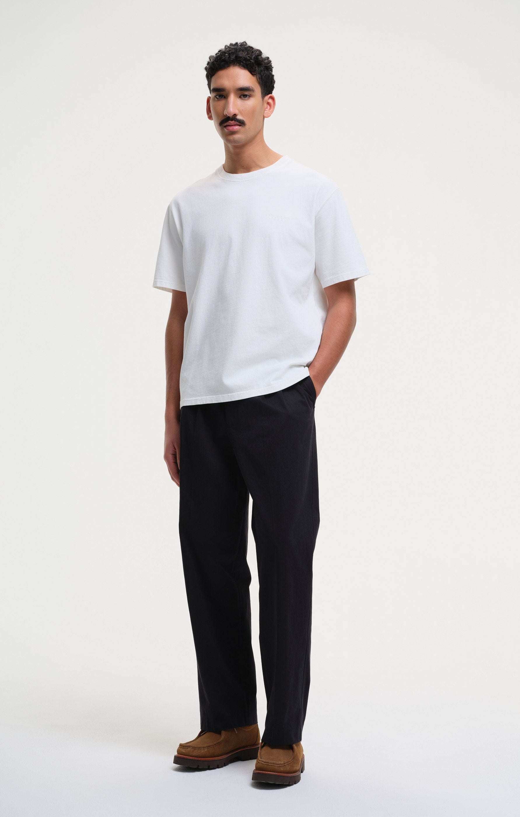 stonewashed tee - white