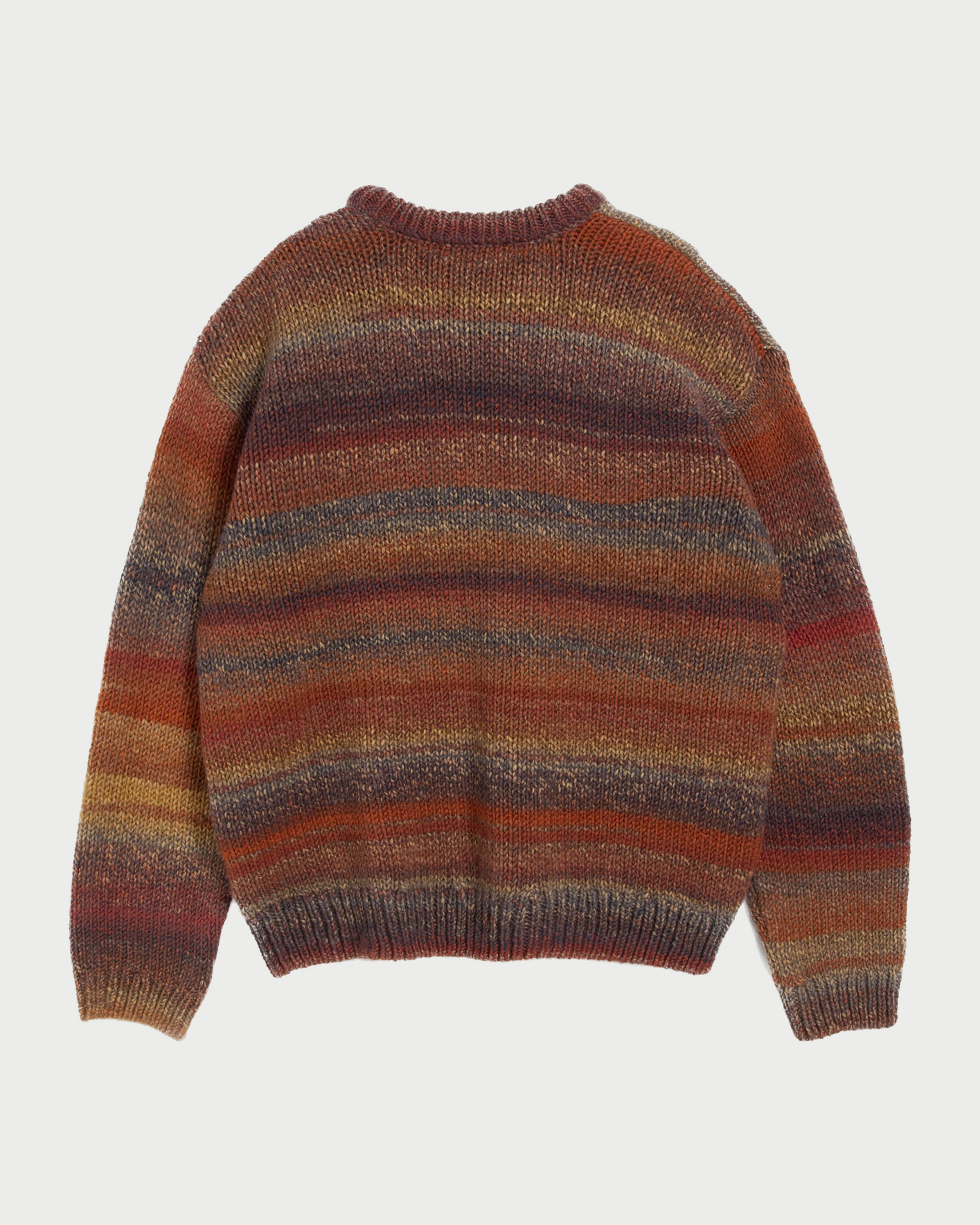 ymc - undertones boxy crew knit - brown