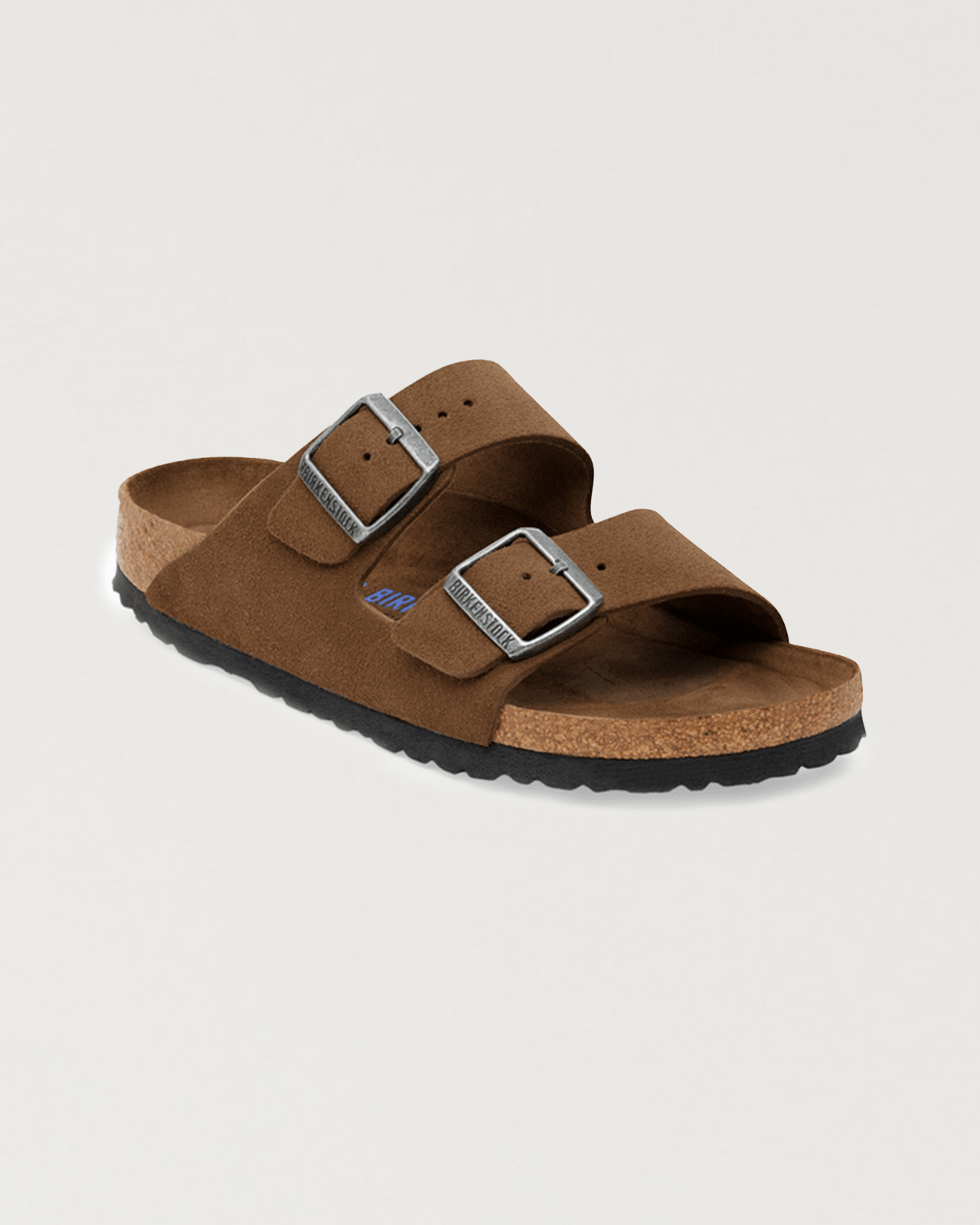 birkenstock - arizona soft footbed suede dark tea tonal - Castart