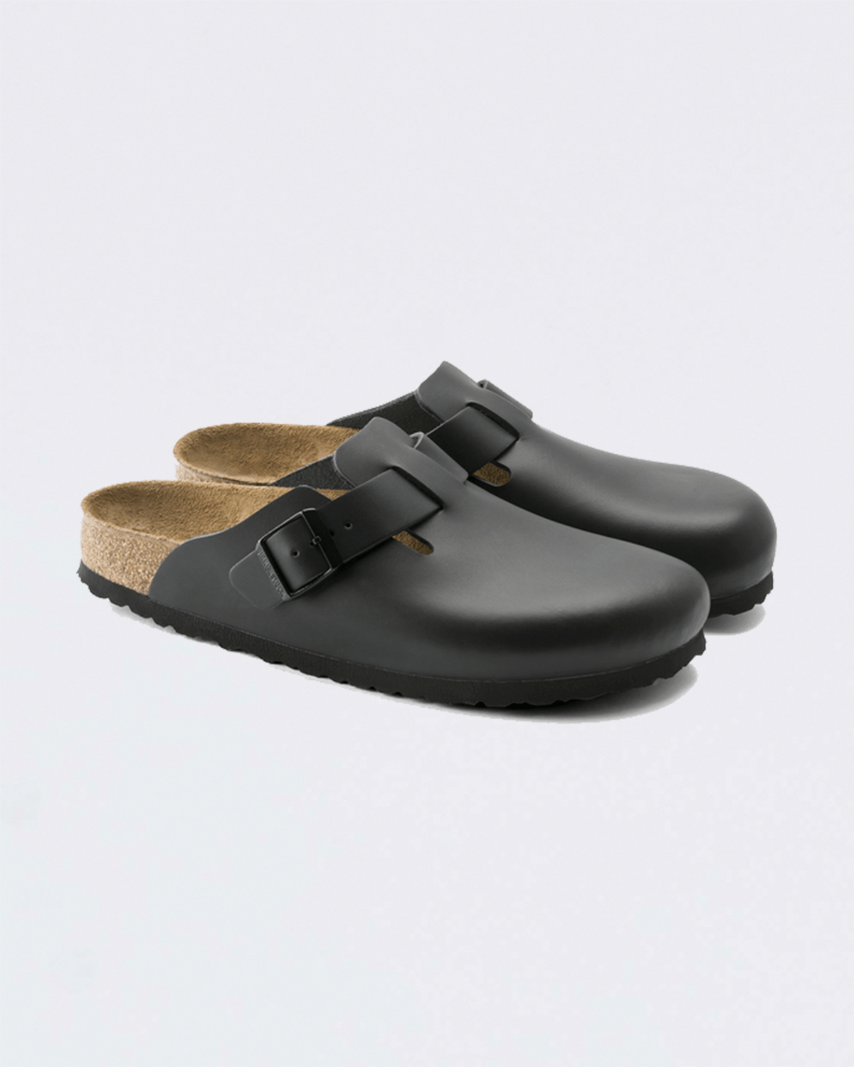 birkenstock - boston leather black - Castart