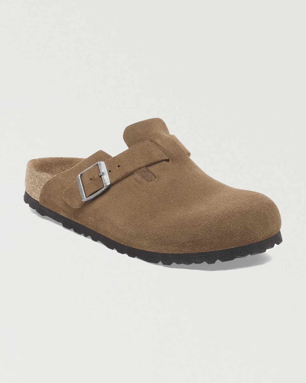birkenstock - boston soft footbed suede leather dark tea tonal - Castart