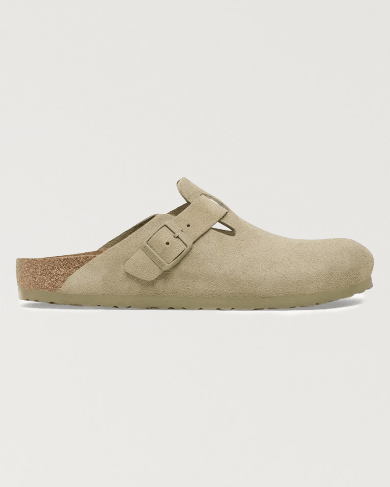 birkenstock - boston suede leather faded khaki - Castart