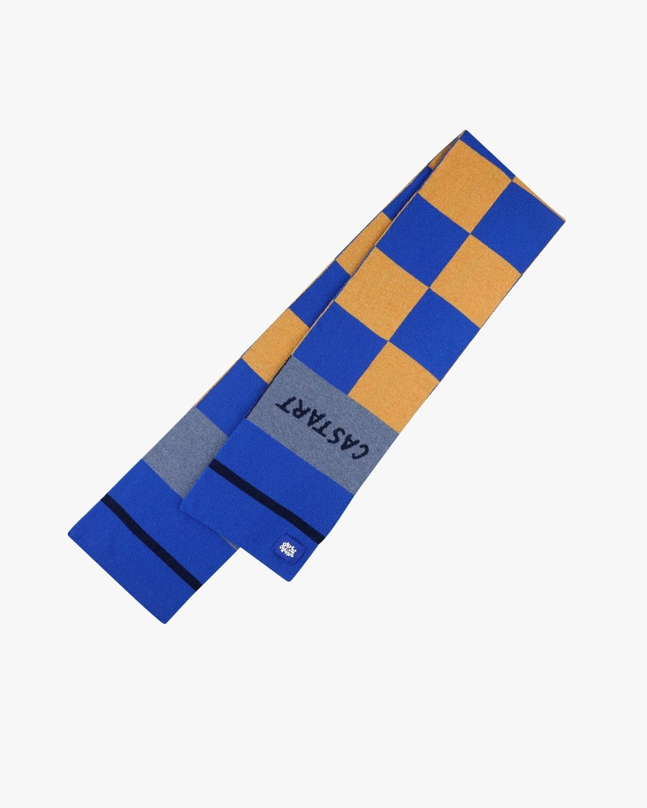 castart check scarf - blue - Castart
