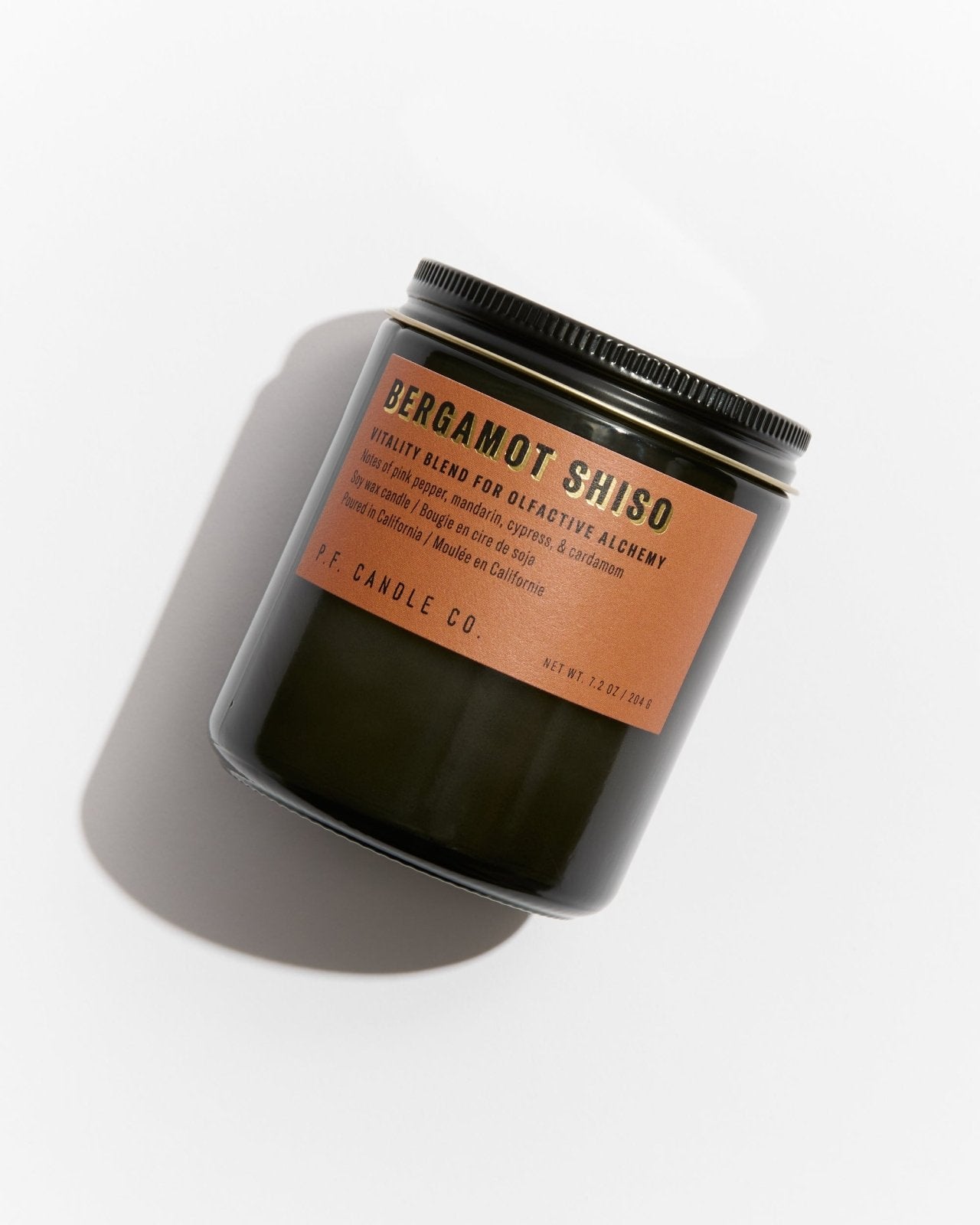 p.f candle co. | soy candle - bergamot shiso - Castart