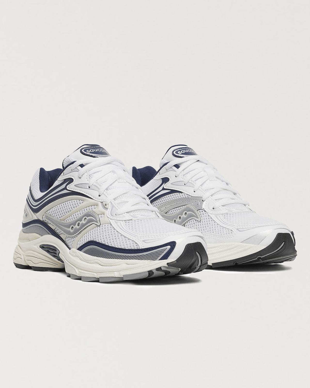 saucony - progrid omni 9 - white/navy - Castart