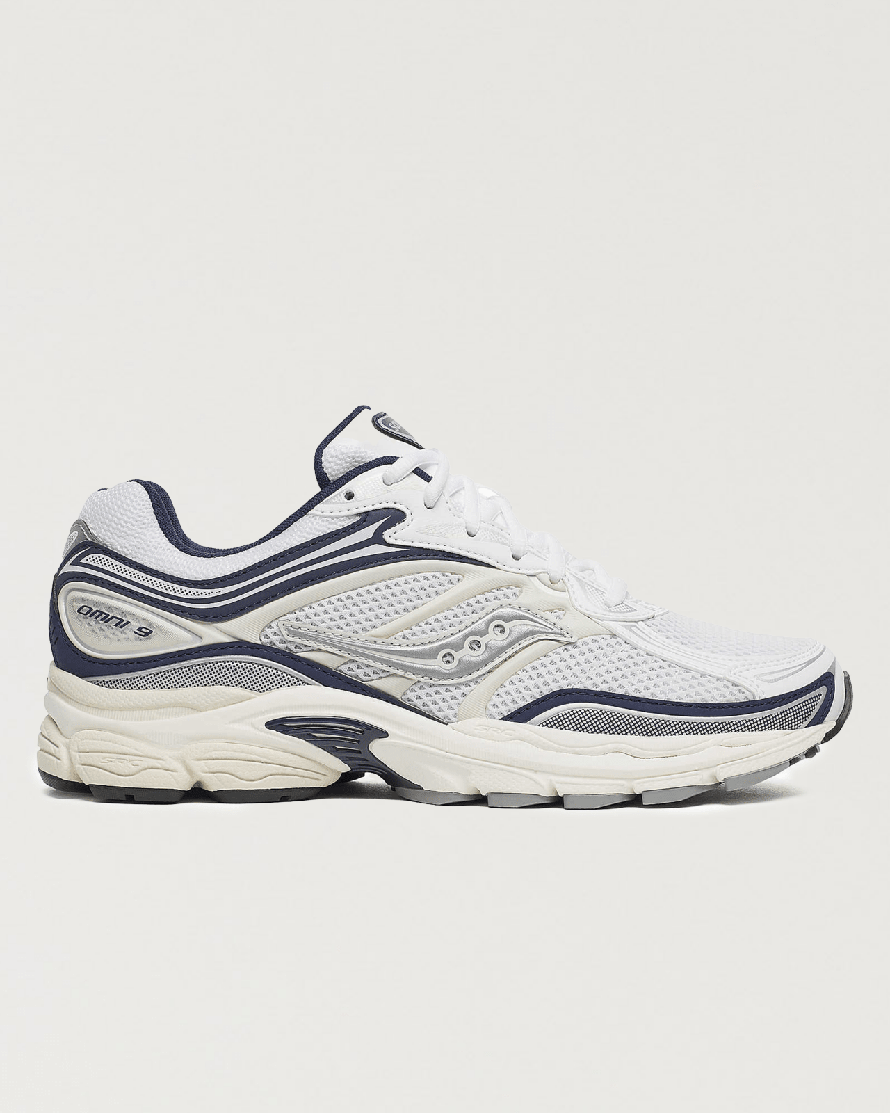 saucony - progrid omni 9 - white/navy - Castart
