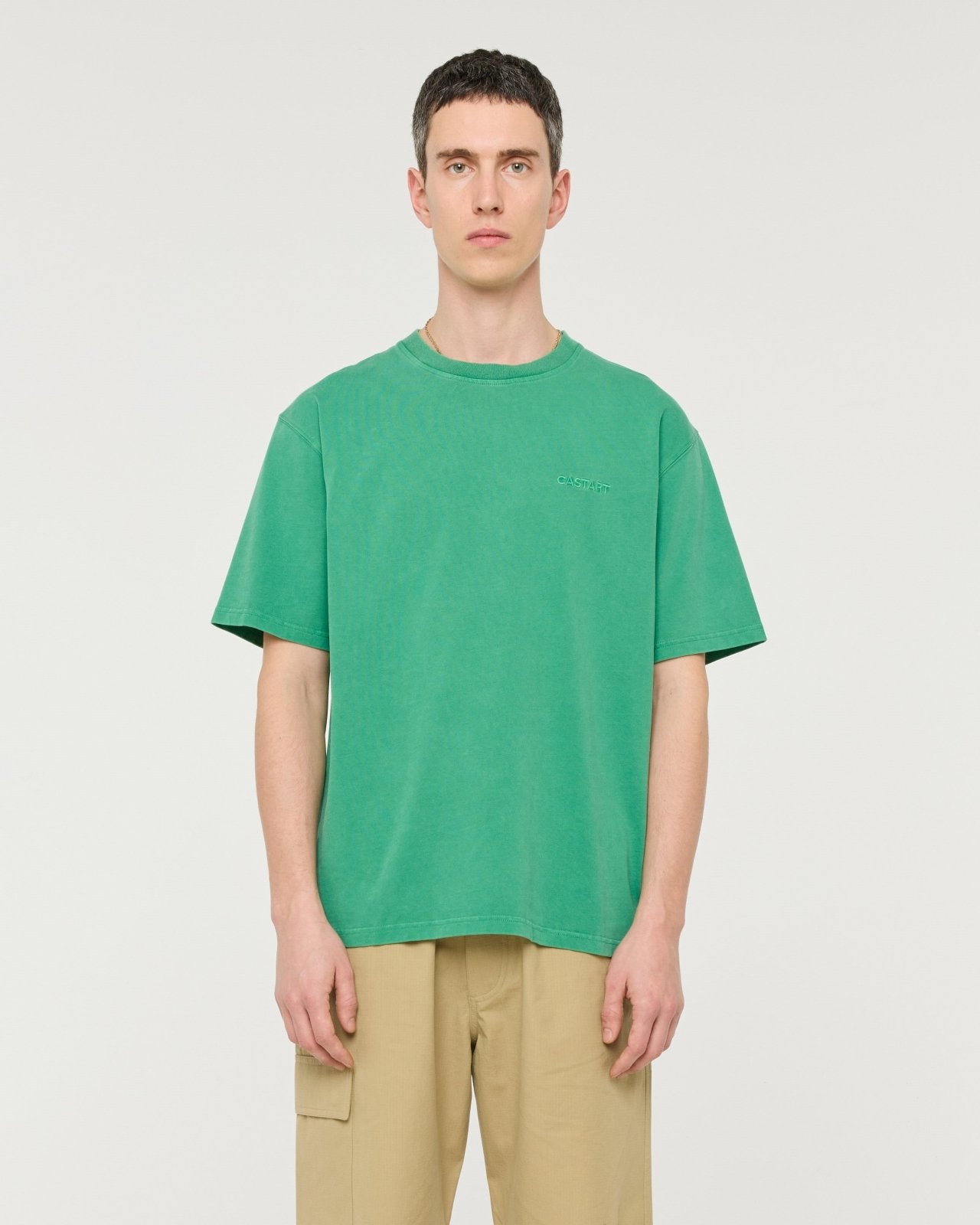 stonewash tee - bright green - Castart