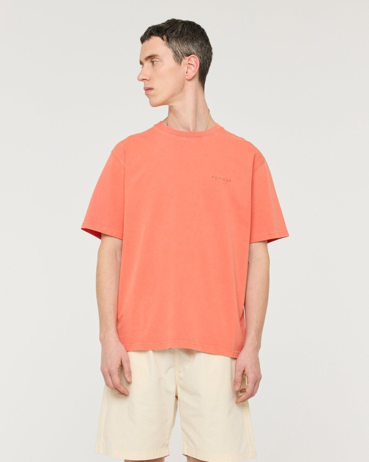 stonewash tee - bright orange - Castart