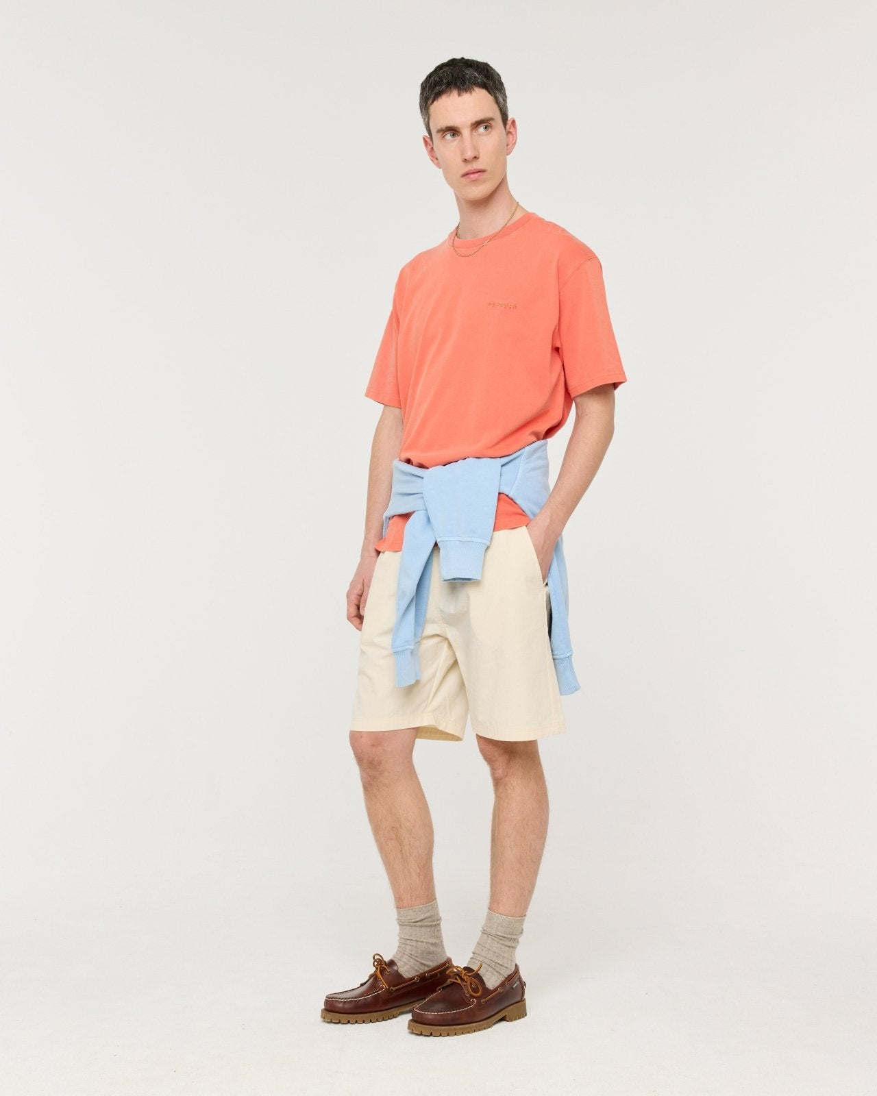 stonewash tee - bright orange - Castart