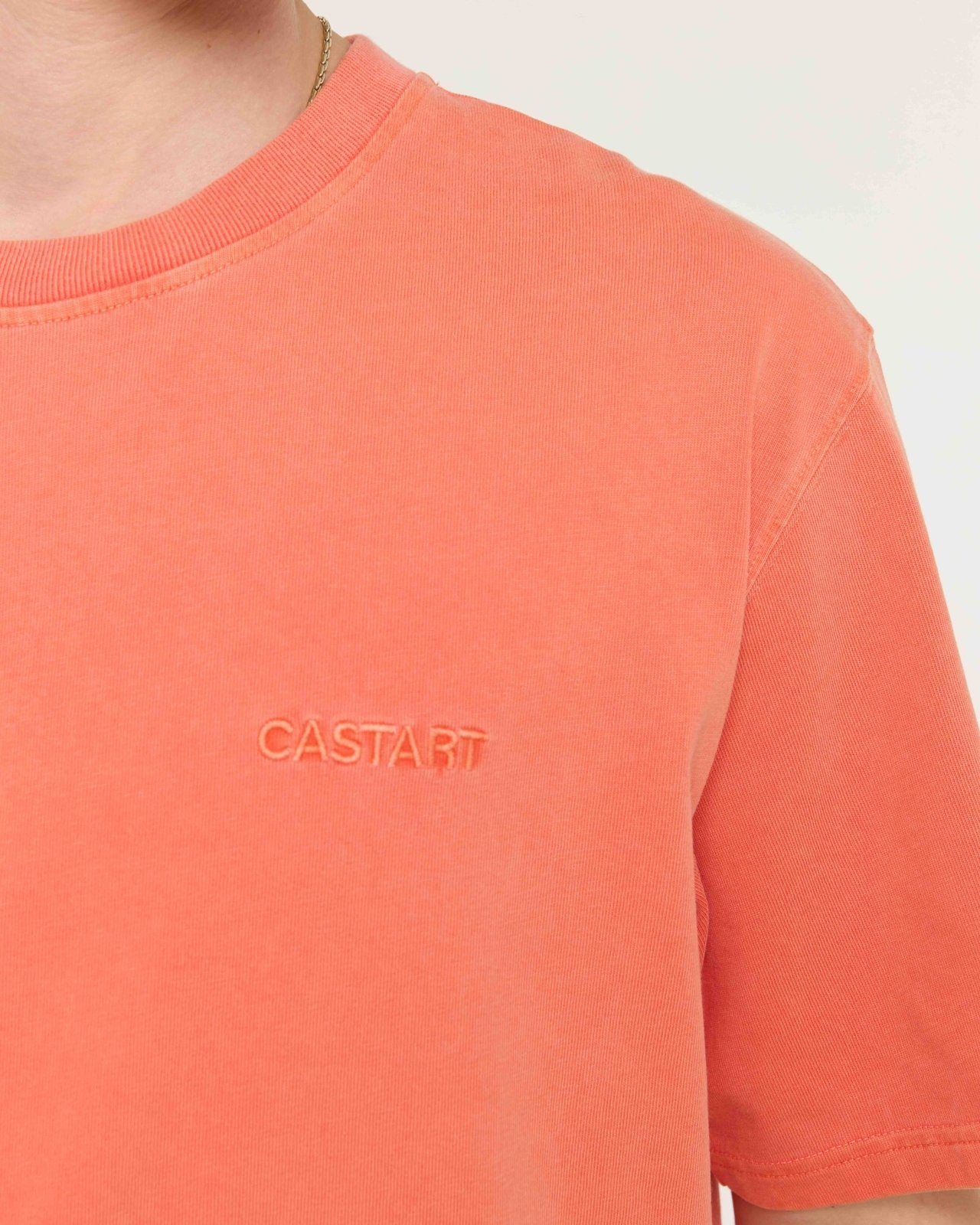 stonewash tee - bright orange - Castart