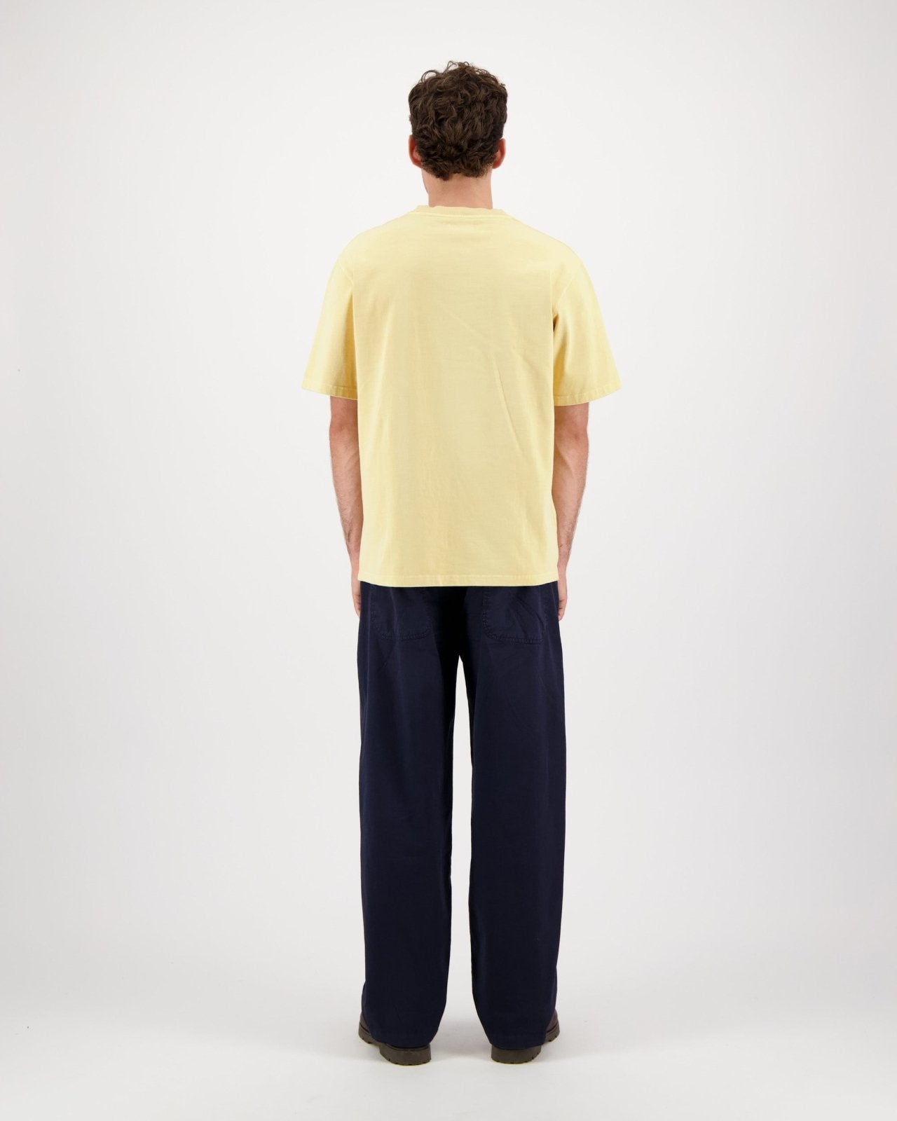 stonewash tee - light yellow - Castart