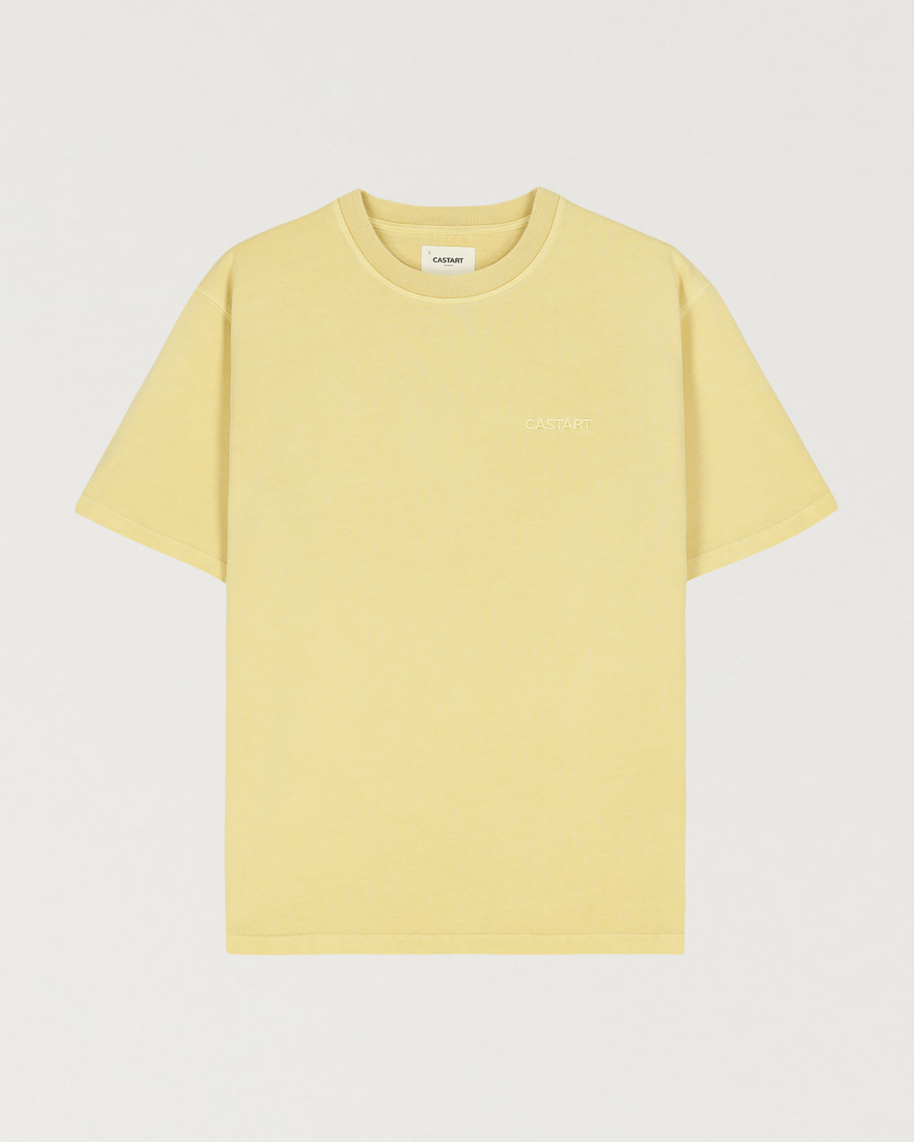 stonewash tee - light yellow - Castart