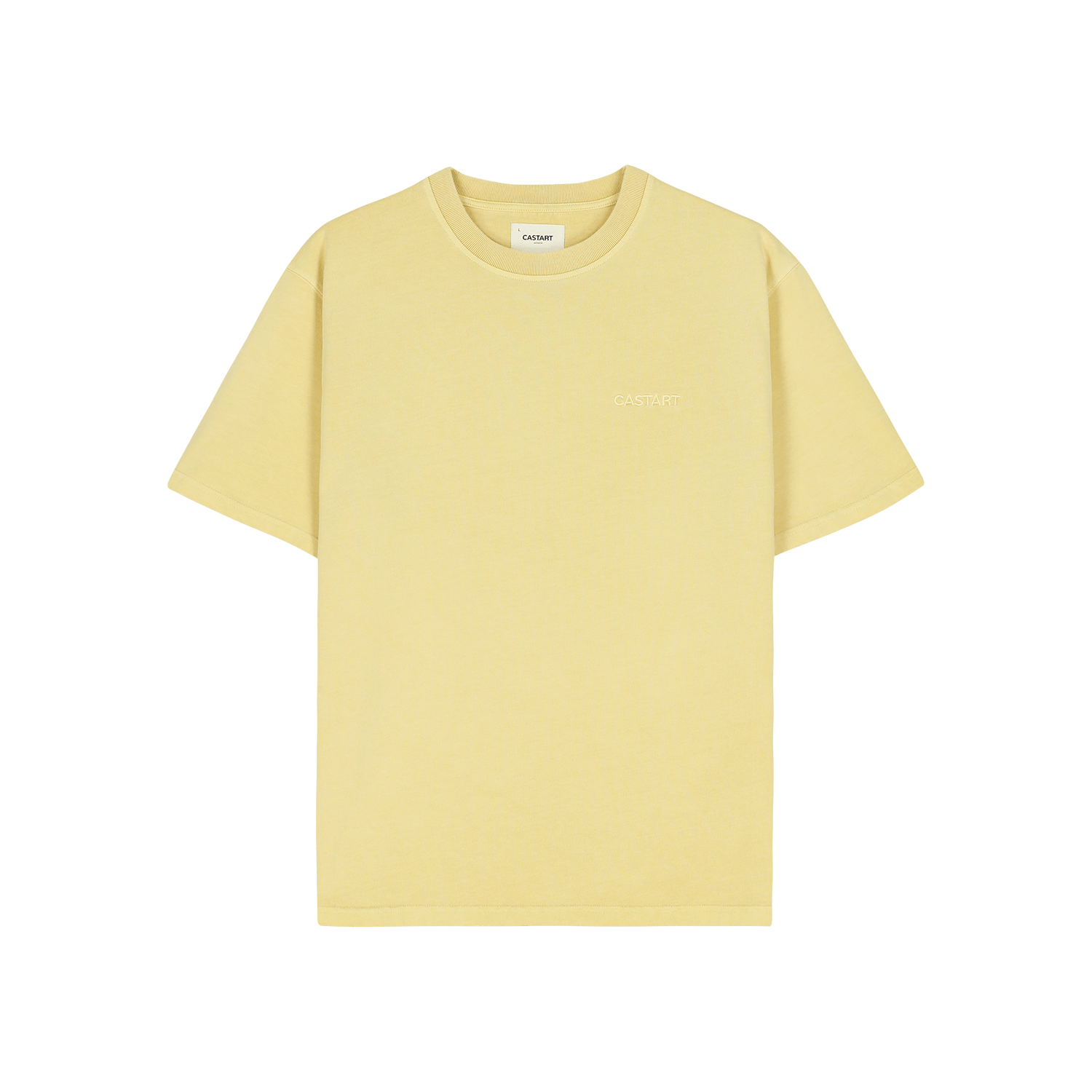 stonewash tee - light yellow - Castart