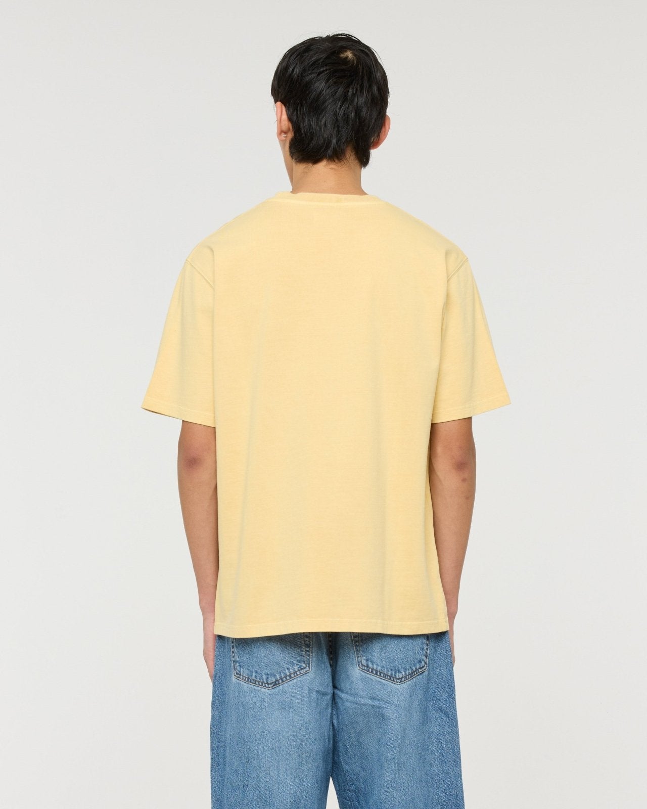 stonewash tee - light yellow - Castart