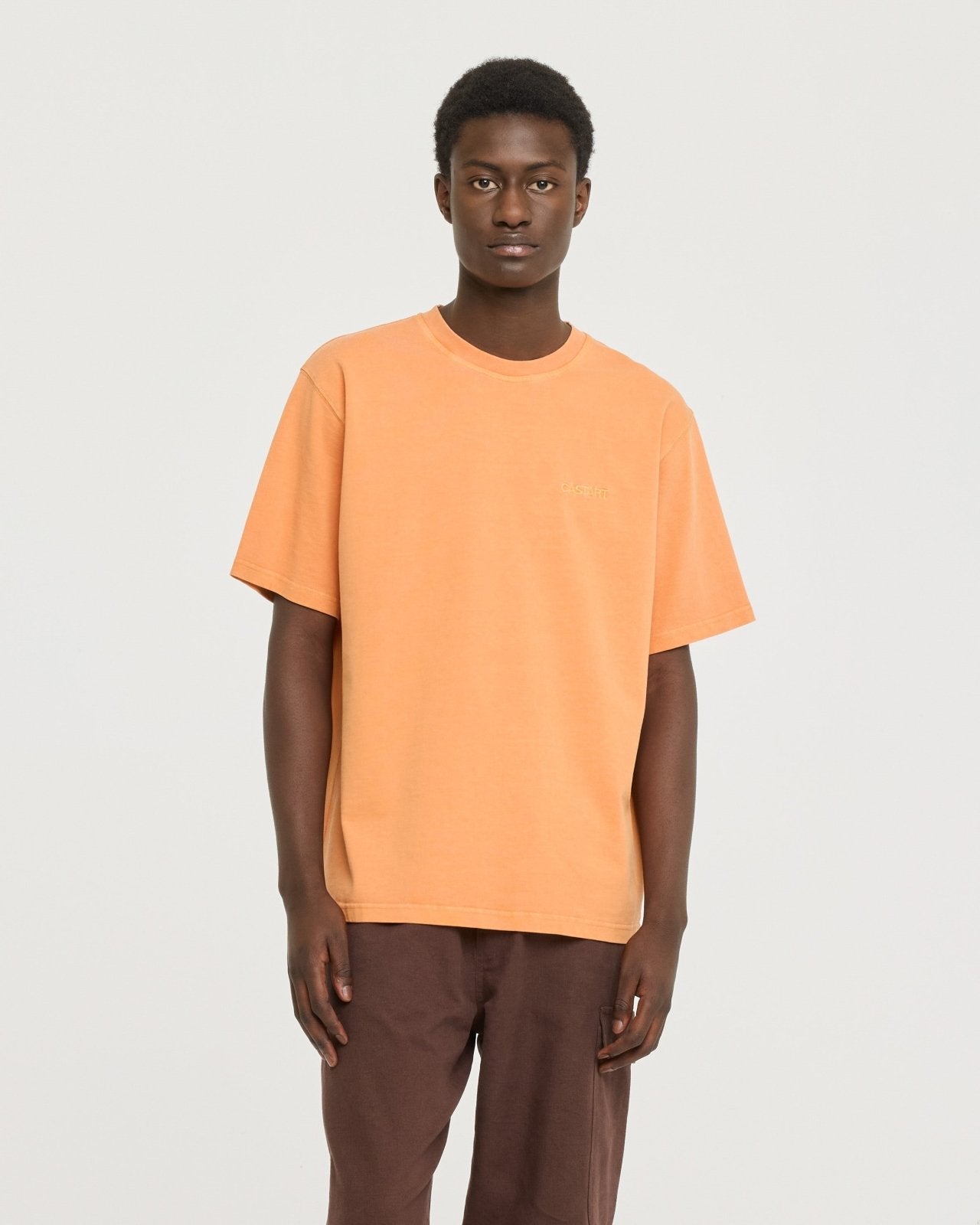 stonewash tee - orange - Castart
