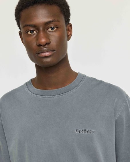 stonewash tee - washed black - Castart
