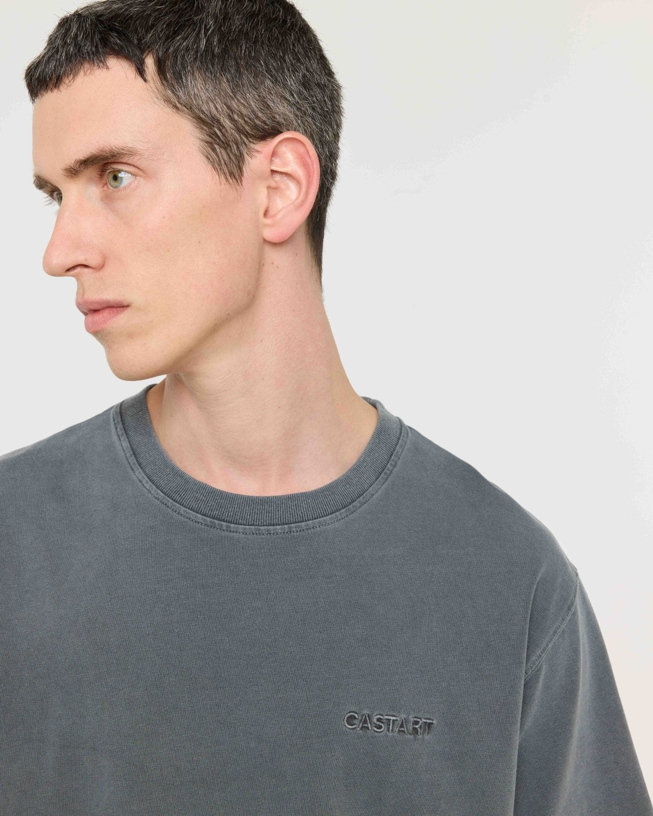 stonewash tee - washed black - Castart