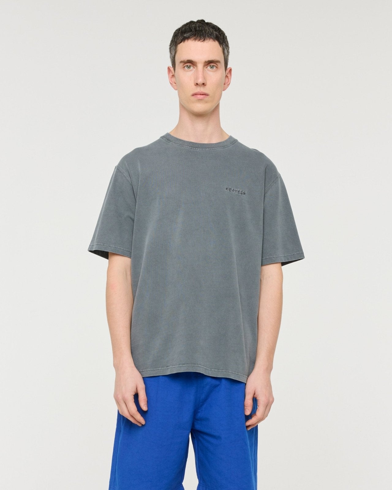 stonewash tee - washed black - Castart