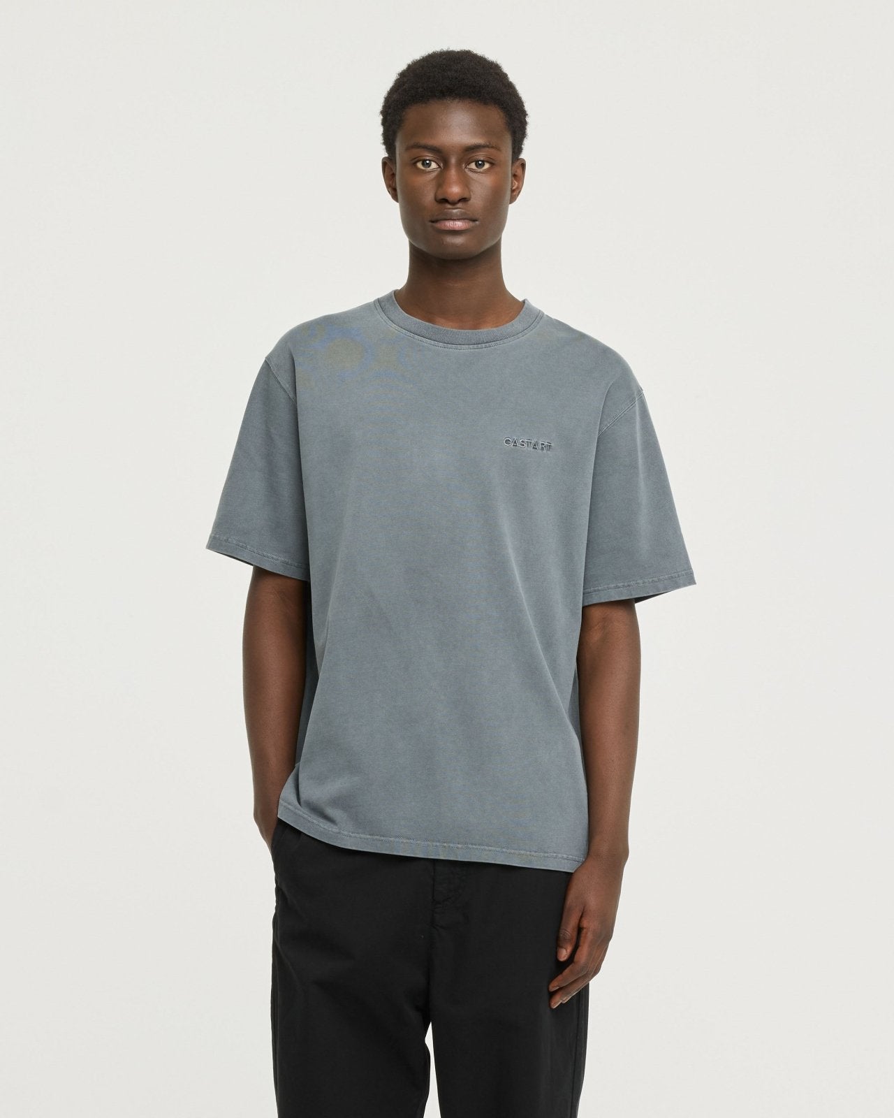 stonewash tee - washed black - Castart