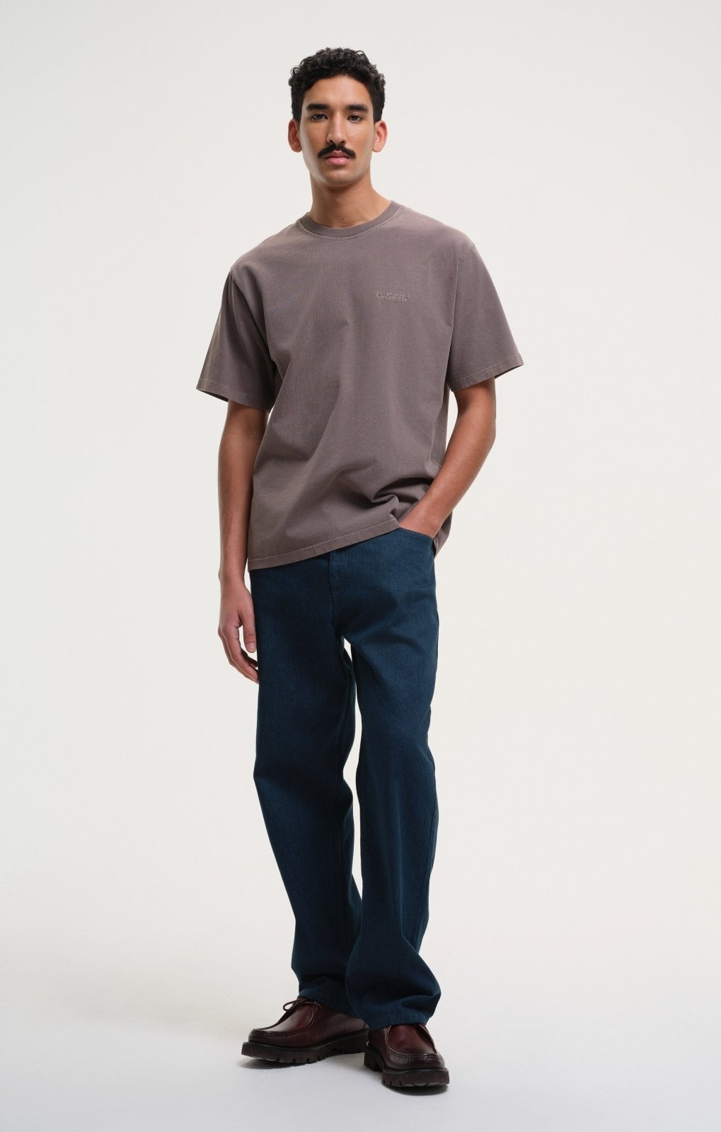 stonewashed tee - dark brown - Castart