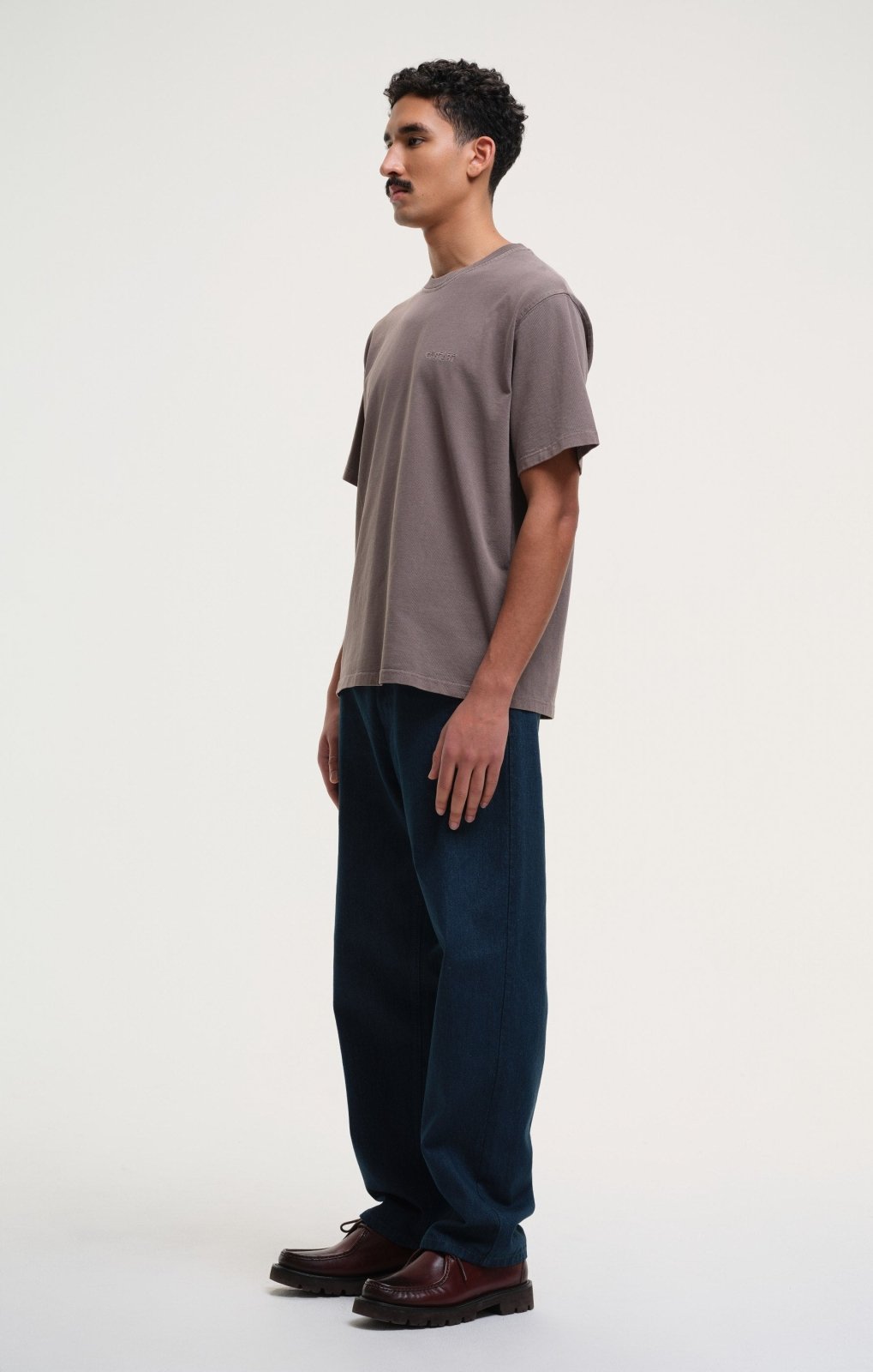 stonewashed tee - dark brown - Castart