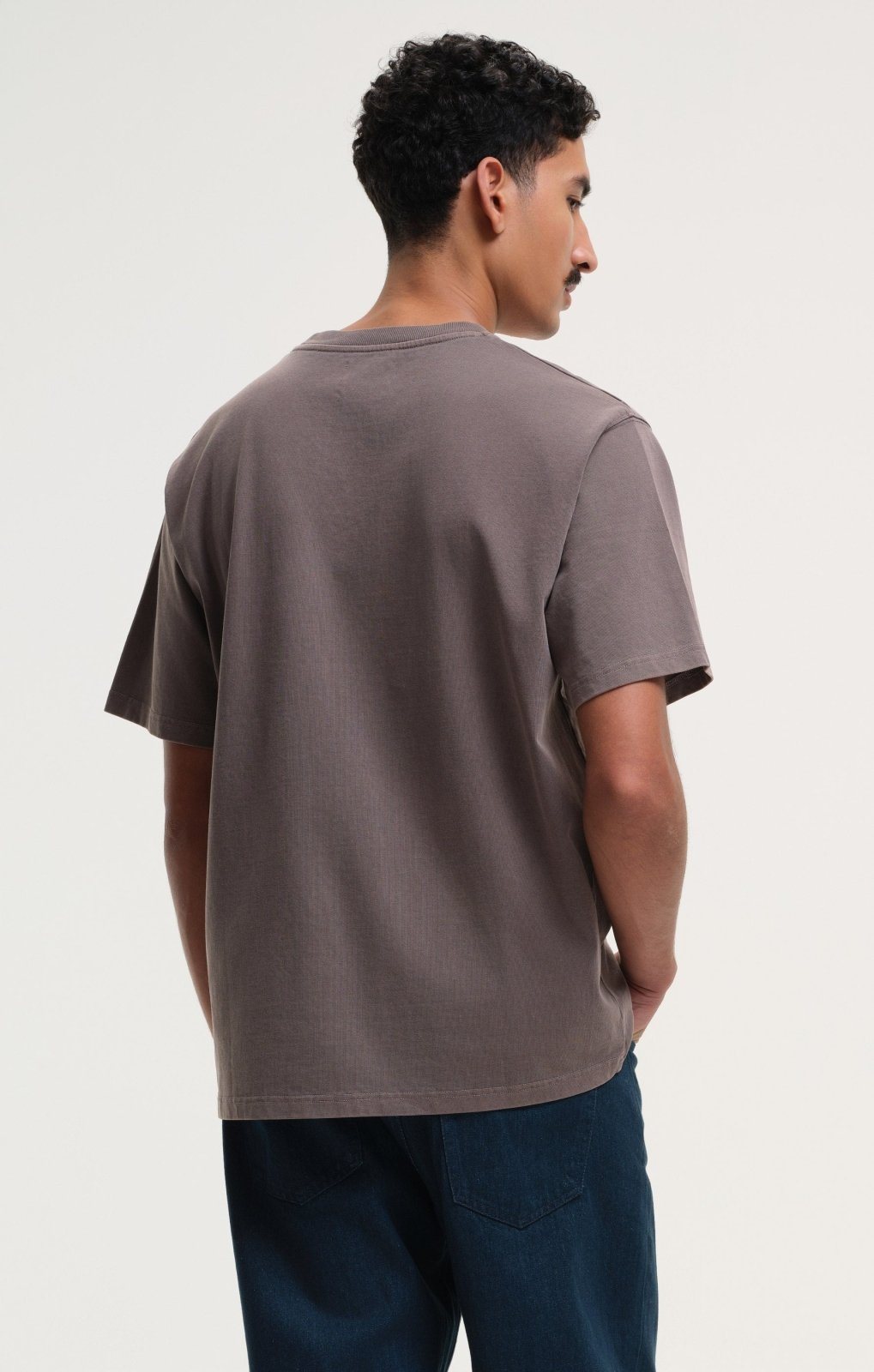 stonewashed tee - dark brown - Castart