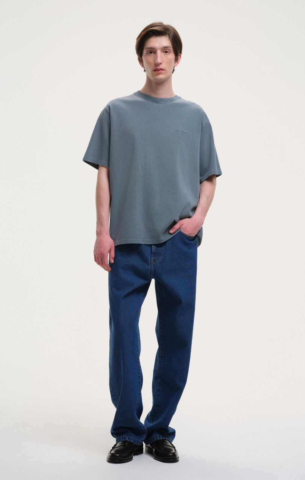 stonewashed tee - dark green - Castart